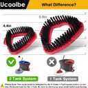 2 x Scrubber Mop Head for O Cedar RinseClean 2-Tank System, Scrub Brush Compatible with O Cedar Spin Mop Stiff Bristle, Mop Brush for Bathroom Kitchen Wall Tile, No Include Mop Handle and Base, 2 Pack