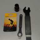 Oumers Bike Crank Puller Tool Set, Bike Crank Extractor Bike Bottom Bracket Remover 17mm 16mm 15mm Spanner Wrench Fit for Removing Bicycle Crank