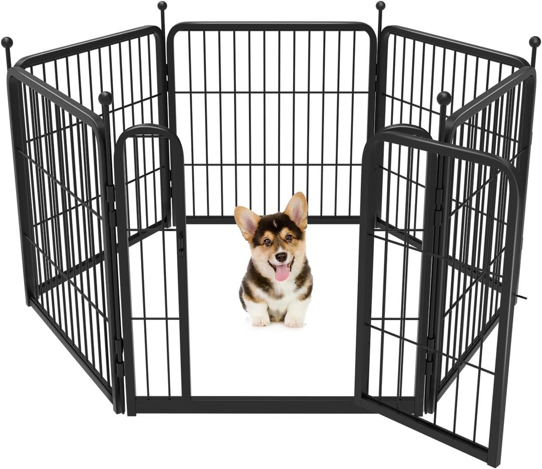 FXW Rollick Dog Playpen for Yard, RV Camping, 24 inch 6 Panels for Puppy and Small DogsPatented