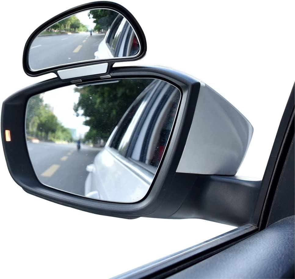 360 degree adjustable Wide Angle Side Rear Mirrors blind spot Snap way rear view mirror universal ( Black) (Left)