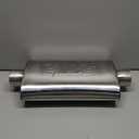 BORLA 40364 ProXS Universal Perfrormance Muffler 2.5" Center Inlet 2.5" Center Outlet 4" x 9.5" Oval x 14" Long Body 19" Overall Length Un-Nothed Necks Reversible Design T-304 Stainless Steel