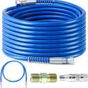 50Ft x 1/4" NPT Airless Paint Sprayer Hose, 8500PSI High Pressure Airless Paint Spray Hose with 5Ft Whip Hose & 1/4" Hose Connector & Sprayer Swivel Joint for Airless Spraying Machine