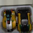 Aimery Collision Transforming Dinosaur Car Toy, 2 Magnetic Cars Convert into Dinosaur Toys,Dino Robot Toy, Boys Toys,Kids Toys, Party Birthday for Kids (Golden)