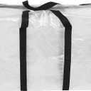 Moving Tote Bags: Clear Storage Bags for Comforter Clothes Bedding Plastic Blanket Box with Zipper and Handle Closet Organizer