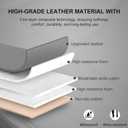 BOPUOVRE Car Seat Cover for Luxury & Comfort - PU Leather, Anti-Slip, Full Wrap Protection with Storage Pocket for Bottom Cushion - Universal Fit for 95% of Vehicles (Gray,1 Piece)
