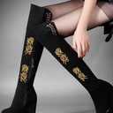 2 x 5Pairs of Embroidered Gold and Silver Thread Auspicious Cloud Cloth Paste (Gold)
