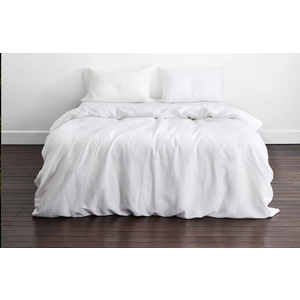 Bedding set Mattress cover, bed sheet, and 2 pillowcases ( Linen, King Size ,White )