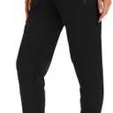 Foucome Women's Maternity Joggers Quick Dry Zipper Pockets Scrub Pants Pregnancy Sweatpants (Large, Black)