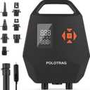 Polotrag Paddle Board Pump, Sup Pump Electric Portable with Auto-Off/Deflation, Dual Stage 12V DC Car Connector Air Pump for Inflatables, Kayak and Air Mattress (orange)