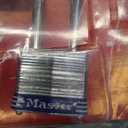 Master Lock Outdoor Padlocks, Lock Set with Keys, Keyed Alike Padlocks with Long Hardened Shackles That Resist Cutting for Gates, Sheds, Fences, 3 Pack, 3TRILF (1-1/2" shackle)