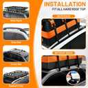 Car Rooftop top Cargo Carrier 21 Cubic feet 100% Waterproof Heavy Duty PVC for All Cars with/Without Rack, Includes Anti-Slip Mat, 10 Reinforced Straps, 6 Door Hooks, Luggage Lock