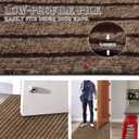 AYOHA Runner Rug 2' x 6' Indoor/Outdoor Carpet Runners, Hallway Kitchen Entryway Bedroom Area Rugs with Natural Non-Slip Rubber Backing, Garage mat, Brown/Brown Strip