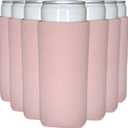 TahoeBay Slim Can Cooler Sleeves (12-Pack) Skinny Tall Cans 12 Oz Bulk Thin Seltzer Fit Sublimation Blanks for Vinyl Plain Blank Foam Beer Bottles Black White Assorted Solid Set (Dusty Rose)