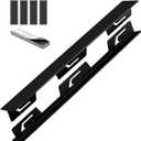 Stove Gap Covers Stainless Steel, 2PCS Anti-slip Not Sharp 16.5~33 Adjustable Oven Gap Filler for Counter, Stove Guards Effectively Protect Cooktop Trim Kit Suitable for Even Surface