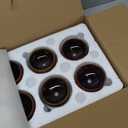 12 Pcs Succulent Pots 2.5 Inch Mini Ceramic Succulent Garden Flower Pots Planters with Drainage and Bamboo Tray for Indoor Garden Plants Planters Colorful Flower Pot(Round,1.2 Inch H)