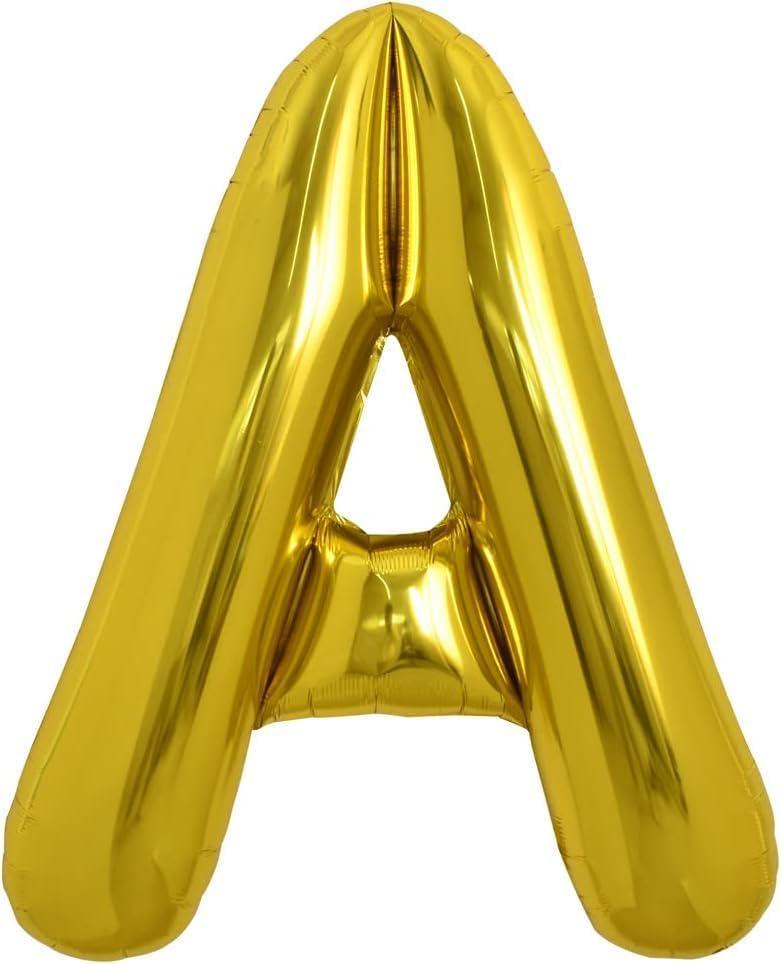 TONIFUL 40 Inch Large Gold Letter A Helium Balloons,Foil Mylar Big Balloons for 2026 New Year Eve Graduation Wedding Baby Shower Birthday Party Anniversary...