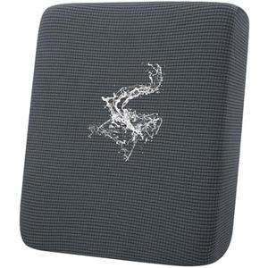 hyha Waterproof Couch Cushion Covers for Pets, Non Slip Sofa Seat Cover for Dogs Washable, Soft Thick Stretch Jacquard Fabric, Sofa Slipcovers with Elastic Bottom (1 Piece for Backrest L, Grey)