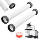 2Pcs 11535 Pool Sand Filter Pump Hose &Sealing Tape,16'' Pool-Pump Replacement Hose,1.5'' Dia In-tex Interconnecting Hose,Flexible Water Pool-Hose for Filter Pump,Saltwater Systems