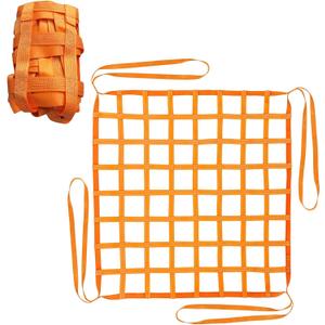 Safety Lifting Straps, Flat Nylon Sling Hoisting Net - 3.3' x 3.3'ft Cargo Lifting Nets, 1100lbs Load Capacity for Construction Rigging & Moving
