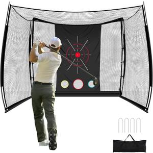 Golf Net, 11x8ft Golf Practice Hitting Net for Backyard Simulators