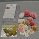 43 Pcs Graduation Cap Decorations Kit Includes Artificial Flowers Faux Flower Heads 3D Butterfly Stickers Pearl Rhinestones Glitter Stickers for Grad Cap Topper DIY Graduation Gift(Pink)