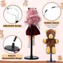 Yaocom 12 Pcs Adjustable Doll Stand Display Holder for 14 to 18 Inches Action Figure Stands with Expandable Waist Wire Bracket Support Dolls Display Rack for Home Shop Birthday Party(Black)