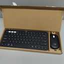 Logitech Pebble 2 Combo, Wireless Keyboard and Mouse, Quiet and Portable, Customizable, Logi Bolt, Bluetooth, Easy-Switch for Windows, macOS, iPadOS, Chrome - Black