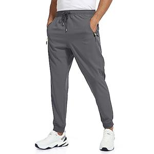 Rapoo Men's Lightweight Joggers Pants Quick Dry Workout Track Running Gym Athletic Pants with 3 Zipper Pockets, XL