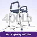 KEKOY Toilet Seat Risers for Seniors, Adjustable Height Width, Fits Most