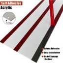 Self Adhesive Door Kick Plate 32 Inches Acrylic Decrotive Protection Plates for Exterior Interior Bottom of Doors Peel and Stick On,1/10 Inch Thickness 6x32 in White