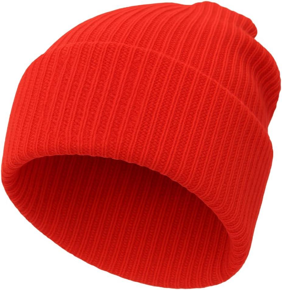 Ohjijinn Anime Beanie Cute Kawaii Beanie Knit Hats, Funny Beanie Hat Winter Skiing Slouchy Warm Cap for Women Girls (One Size, Red)
