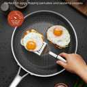 Non Stick Frying Pans, 12-inch with Lid, Nonstick Hybrid Fajita Pans, Stainless Steel Skillets, Dishwasher & Oven-Safe, PFOA Free Cookware, Induction Compatible Cooking Pan