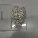 3 Yards Rhinestone Fringe Trim, BetterJonny Silver Irregular Diamond Crystal Ribbon Tassel Chain Fringe Belt Fringe Trim Chain for DIY Jewelry Sewing Craft Clothing Wedding Decoration