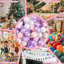 GOGOSO Balls for Ball Pit - Plastic Ball for Toddlers 1-3, Baby Kids Ball Pool Decoration 50 100 200 300 500 1000 (A Purple+Pink+White+Clear, 200 Balls)