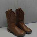 Rollda Kids Cowboy Boots for Boys Girls Western Square Toe Cowgirl Boots with Walking Heel (Toddler/Little Kid/Big Kid),  3 Little Kid