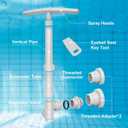(2025 Upgrade)Pool Fountain for Above and In-Ground Pools, Dual Spray Sprinkler Fountain, with Extension Tube,Adjustable Height,360Adjustable Waterfall for Cooling & SPA Relaxation, Pool Accessories