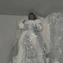 12.2'' Black Angel Christmas Tree Topper with Lights Standing African American Christmas Decorations Black Angel Figurines Treetop for Xmas Home Decor Winter Holiday(White,Cute Style)