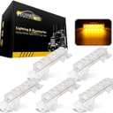 Partsam 5PCS Clear Lens 6LED Amber Cab Light Truck Trailer Top Cab Marker Roof Running Light Waterproof Reflective Lights Assembly Compatible with 2004 VN/2003-2020 VNL Trucks