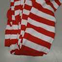 SATINIOR 3 Pairs Knee High Socks Thigh High Triple Stripe over the Knee Socks Long Opaque Thigh Stockings (X-XXL, Red and White Stripes)