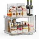 2-Tier Lazy Susan Turntable Organizer for Cabinet/Countertop/Pantry/Bathroom/Coffee Bar, 12.8''Lazy Susan 360Rotating Storage, Max Weight The Top Holds Up to 26lb (1Pack)