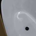 WOODBRIDGE 59"Freestanding White Acylic Soaking Bathtub with Matte Black Drain and Overflow,BTA1518 -MB-Drain &O