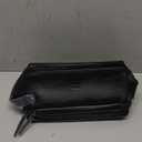 Mens Leather Toiletry Bag  Travel Dopp Kit, Shaving Bag, Grooming & Hygiene Organizer, Leather Toiletry Bag for Men, Gift for Him (Midnight Black)