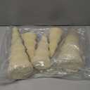 5 Pieces Christmas Velvet Trees Set Modern Christmas Decor 4 Szies Christmas Velvet Cone Trees Table Decoration Winter Decoration for Entryway Mantle Farmhouse(Creamy White)