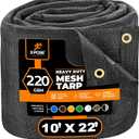 Xpose Safety Canvas Tarp - 10oz Olive Drab Canvas Tarps Heavy Duty Water Resistant with Brass Grommets- Multipurpose Outdoor Tarpaulin for Camping, Canopy, Trailer, Equipment Cover 16' x 20'