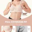 DAVID ARCHY Wireless Seamless Bras for Women No Underwire Full Coverage Bralette Comfortable Push up Soft Everyday Bra (Beige, XL)