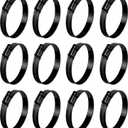 ISPINNER 12pcs 4 Inch Stainless Steel Adjustable 78-102mm Size Range Worm Gear Hose Clamp, Fuel Line Clamp for Plumbing, Automotive and Mechanical Application (Black)