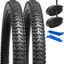YUNSCM 2 PCS 26" Mountain Bike Tires 26x2.30/56-559 Compatible with 26x2.25 26 x 2.30 26x2.35 Bicycle Tires (Y-1125)
