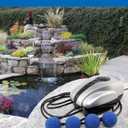 AquaMiracle All-in-One Koi Pond Aerator for Outdoor Ponds up to 2000 Gallons, Pond Air Pump Pond Aeration System with 4-Outlet Airline Tubing Air Stones Check Valves