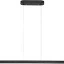 47" Black Linear Pendant Light Wooden Led Linear Pendant Light Fixtures Ceiling Hanging Dimmable Pendant Lights for Dining Room Kitchen Island Pool Table Lights Black Wood Finish