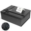 Eerbaier Large Gift Box with Lid 13 x 9.9 x 5 Inches - Black Gift Wrap Box with Ribbon Row, Card & Shredded Paper Filler - Ideal Gift Box for Presents Wrapping